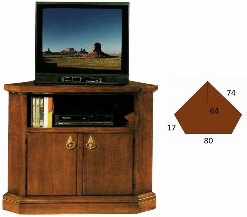 Porta TV alti: Angolo porta TV in legno 2 porte